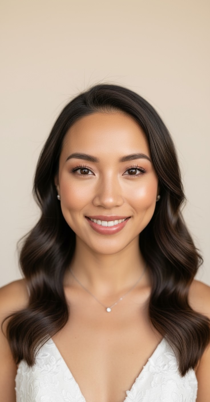 After Soft Waves Wedding Hair